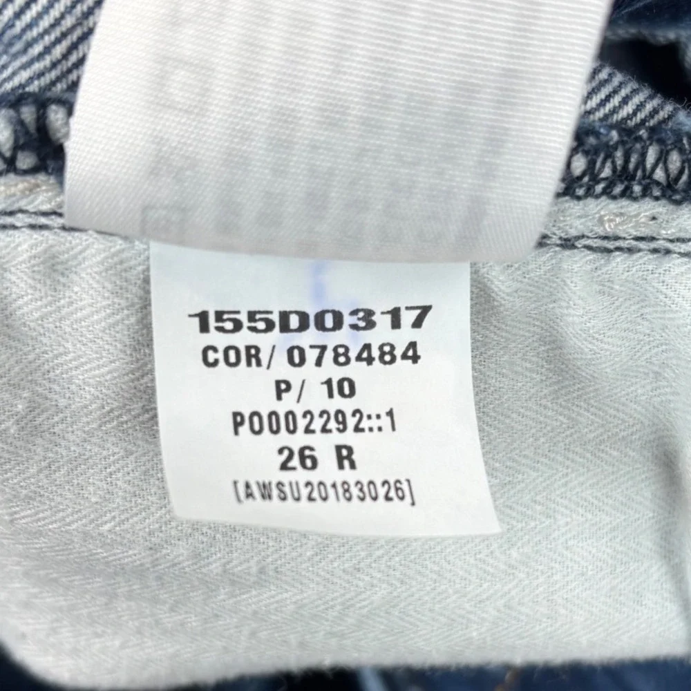 Abercrombie & Fitch Mom Jean Womens 26/2R‎ Blue Paperbag Waist Belted Straight